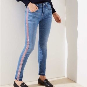 NWT: Modern Skinny Jean with Pink Stripe